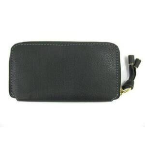 Chloe Calfskin Black Wallet Leather Long Round MARCIE